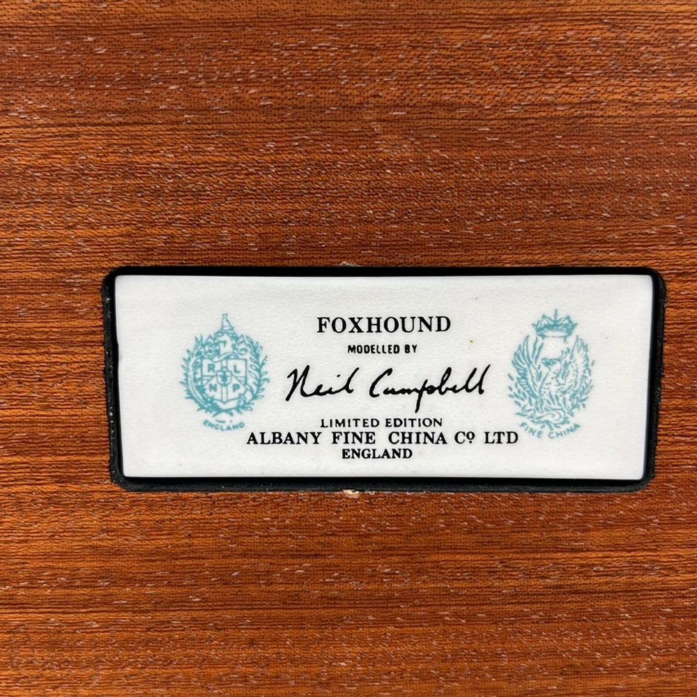 Albany Fine China Co Foxhound Neil Campbell Metal Sculpture Painted Figurine - Picture 9 of 9